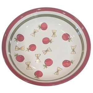 Tabletops Unlimited Pasta Bowl Kitchen Prep 201 12" Red Tomato Bowtie Excellent